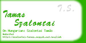tamas szalontai business card