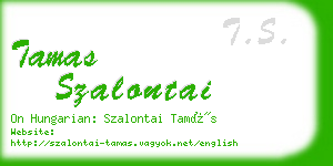 tamas szalontai business card